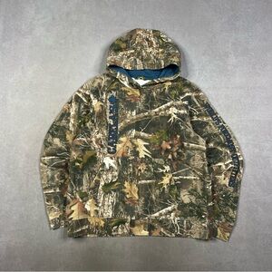 Cabela's Camouflage Hoodie with Blue Lining